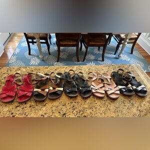 Salt Water Sandals Kids/women Leather Sandals Navy, Red, Black, Tan, Pink